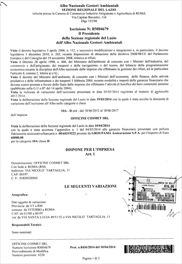 Certificazione
